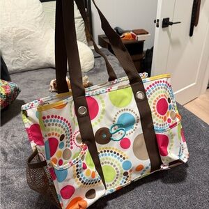 Thirty-One Multicolor Dot Tote Bag